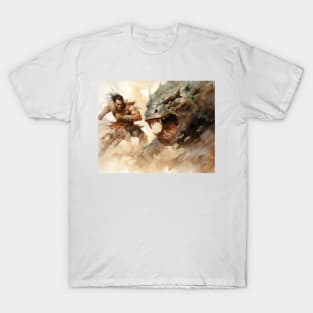 Monk Battles Monster T-Shirt